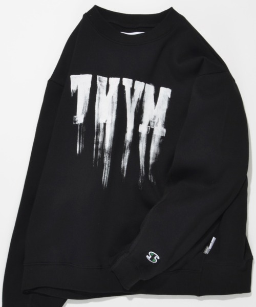 SUPERTHANKS(スーパーサンクス)の「フロントプリント オーバーサイズ クルーネック スゥエット"TYVM" sweat crew neck(ユニセックス)(スウェット・メンズ・オリーブ/ブラック/アッシュグレー・L/M/S)」の2枚目の写真