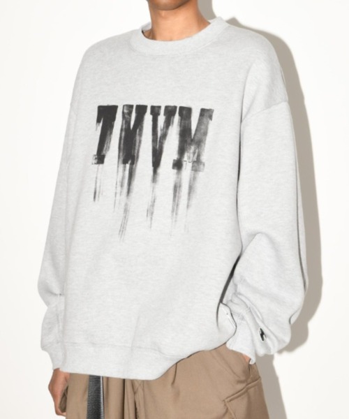 SUPERTHANKS(スーパーサンクス)の「フロントプリント オーバーサイズ クルーネック スゥエット"TYVM" sweat crew neck(ユニセックス)(スウェット・メンズ・オリーブ/ブラック/アッシュグレー・L/M/S)」の15枚目の写真