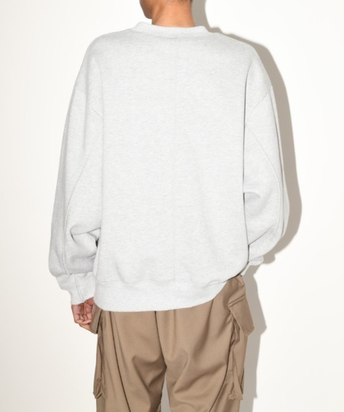 SUPERTHANKS(スーパーサンクス)の「フロントプリント オーバーサイズ クルーネック スゥエット"TYVM" sweat crew neck(ユニセックス)(スウェット・メンズ・オリーブ/ブラック/アッシュグレー・L/M/S)」の17枚目の写真