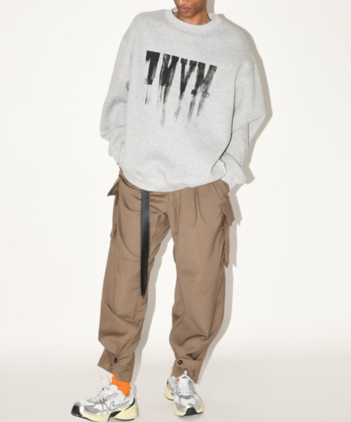 SUPERTHANKS(スーパーサンクス)の「フロントプリント オーバーサイズ クルーネック スゥエット"TYVM" sweat crew neck(ユニセックス)(スウェット・メンズ・オリーブ/ブラック/アッシュグレー・L/M/S)」の22枚目の写真