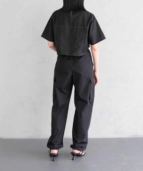 &g'aime(アンジェム)の「【&g’aime】ビスチェステッチショートブラウス(シャツ/ブラウス・レディース・ブラック/チャコールグレー・FREE)」の13枚目の写真