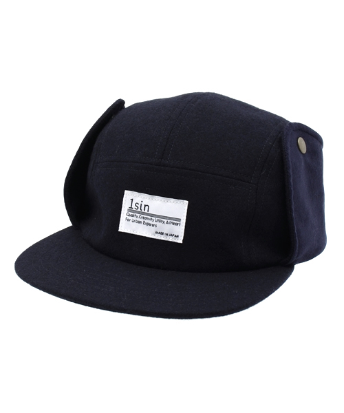 1sin（イッシン）の「1sin(イッシン) EAR FLAPS CAMP キャップ