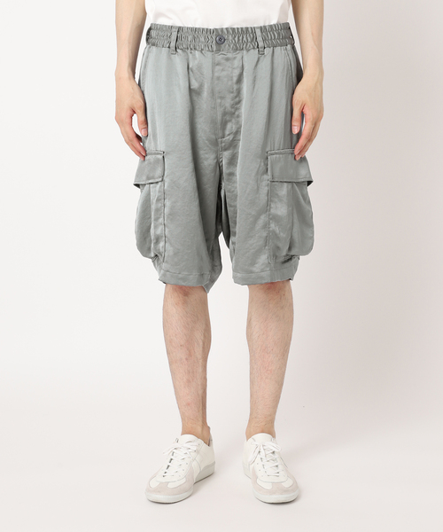 EDIFICE（エディフィス）の「サテン カーゴショーツ（カーゴパンツ・メンズ・サックスブルー/ブラック・LARGE/MEDIUM）」の12枚目の写真