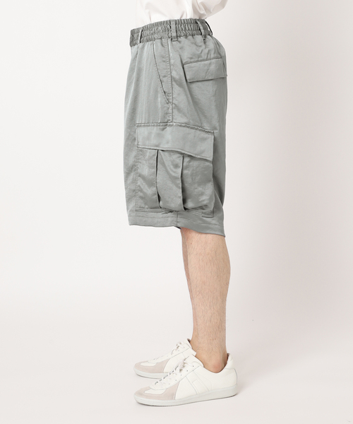 EDIFICE（エディフィス）の「サテン カーゴショーツ（カーゴパンツ・メンズ・サックスブルー/ブラック・LARGE/MEDIUM）」の13枚目の写真