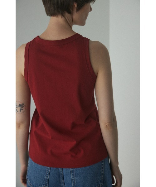 BLACK BY MOUSSY（ブラックバイマウジー）の「american sleeve cut tops(アメリカンスリーブカットトップス)（Tシャツ/カットソー・レディース・レッド系/ブラック/オフホワイト・FREE）」の11枚目の写真