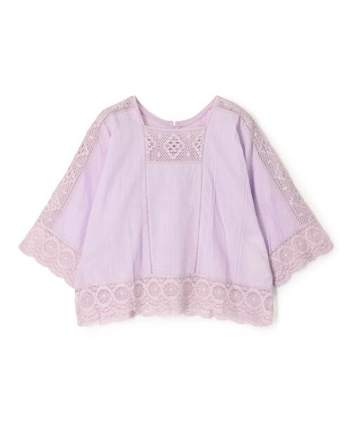 NE QUITTEZ PAS!（ヌキテパ）の「ne Quittez pas CAMBRIC コットンレース プルオーバーブラウス（シャツ/ブラウス・レディース・ブラック系その他/ホワイト系その他/ライトパープル・FREE）」の3枚目の写真