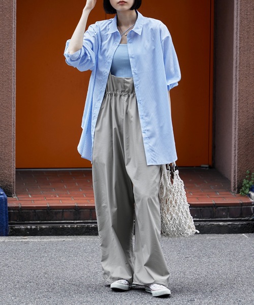 etoll.(エトル)の「オーバーシャツラッシュガード UVカット 夏服(ラッシュガード・レディース・ホワイト/ネイビー系/サックスブルー系/ブラック/イエロー/イエロー系/ブルー/マルチ・M)」の12枚目の写真