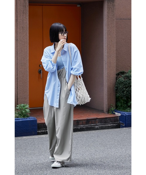 etoll.(エトル)の「オーバーシャツラッシュガード UVカット 夏服(ラッシュガード・レディース・ホワイト/ネイビー系/サックスブルー系/ブラック/イエロー/イエロー系/ブルー/マルチ・M)」の13枚目の写真