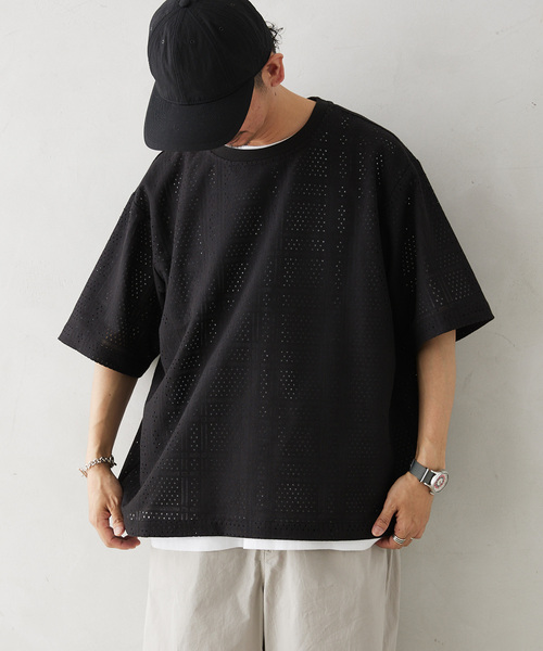 JOURNAL STANDARD relume(ジャーナルスタンダード レリューム)の「RASHELL LACE SQUARE P/O(Tシャツ/カットソー・メンズ・ライトグレー/ライトホワイト/ブラック・MEDIUM/LARGE)」の16枚目の写真