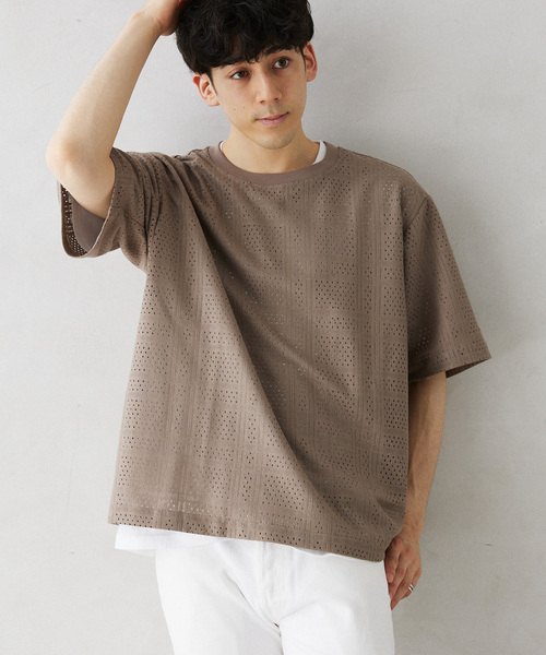 JOURNAL STANDARD relume(ジャーナルスタンダード レリューム)の「RASHELL LACE SQUARE P/O(Tシャツ/カットソー・メンズ・ライトグレー/ライトホワイト/ブラック・MEDIUM/LARGE)」の10枚目の写真