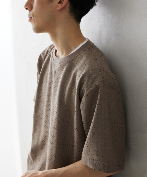 JOURNAL STANDARD relume(ジャーナルスタンダード レリューム)の「RASHELL LACE SQUARE P/O(Tシャツ/カットソー・メンズ・ライトグレー/ライトホワイト/ブラック・MEDIUM/LARGE)」の7枚目の写真