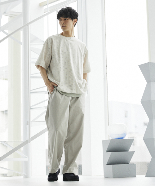 JOURNAL STANDARD relume(ジャーナルスタンダード レリューム)の「RASHELL LACE SQUARE P/O(Tシャツ/カットソー・メンズ・ライトグレー/ライトホワイト/ブラック・MEDIUM/LARGE)」の5枚目の写真