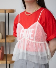 チュールフリルキャミ