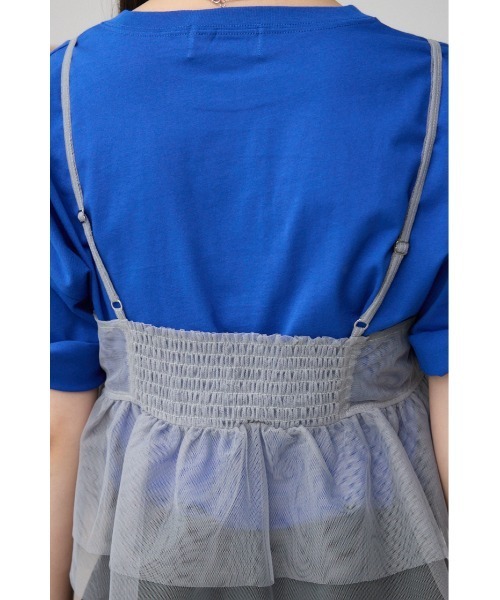 AZUL by moussy（アズールバイマウジー）の「チュールフリルキャミ（キャミソール・レディース・ブラック/アイボリー/グレー・FREE）」の17枚目の写真