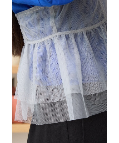 AZUL by moussy（アズールバイマウジー）の「チュールフリルキャミ（キャミソール・レディース・ブラック/アイボリー/グレー・FREE）」の14枚目の写真