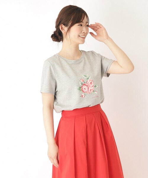 【大人気！接触冷感/4color/Lサイズあり】バンバリー柄 プリントTシャツ（Tシャツ/カットソー）｜LAURA ASHLEY（ローラアシュレイ）