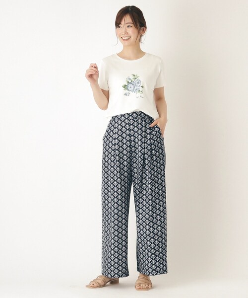 【大人気！接触冷感/4color/Lサイズあり】バンバリー柄 プリントTシャツ（Tシャツ/カットソー）｜LAURA ASHLEY（ローラアシュレイ）