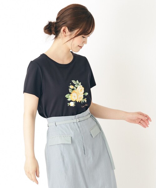 【大人気！接触冷感/4color/Lサイズあり】バンバリー柄 プリントTシャツ（Tシャツ/カットソー）｜LAURA ASHLEY（ローラアシュレイ）