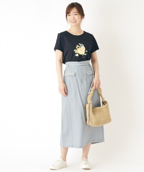 【大人気！接触冷感/4color/Lサイズあり】バンバリー柄 プリントTシャツ（Tシャツ/カットソー）｜LAURA ASHLEY（ローラアシュレイ）