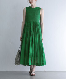 【ne Quittez pas/ヌキテパ 】Shirring Sleeveless Dress