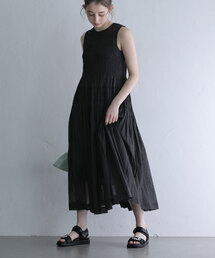 【ne Quittez pas/ヌキテパ 】Shirring Sleeveless Dress