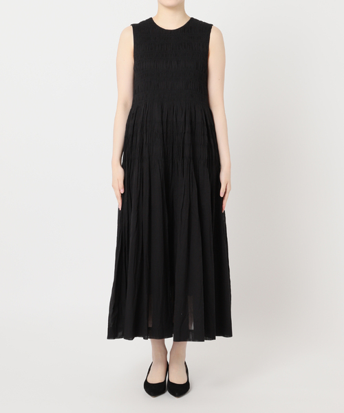 La TOTALITE（ラトータリテ）の「【ne Quittez pas/ヌキテパ 】Shirring Sleeveless Dress（ワンピース・レディース・ピンク/グリーン/ブラック・MEDIUM/SMALL）」の13枚目の写真
