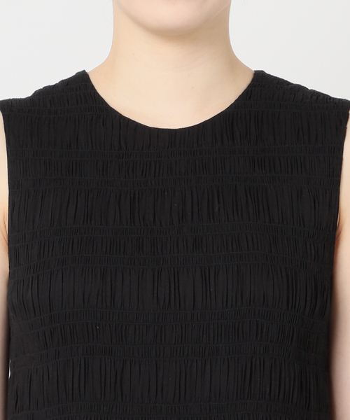 La TOTALITE（ラトータリテ）の「【ne Quittez pas/ヌキテパ 】Shirring Sleeveless Dress（ワンピース・レディース・ピンク/グリーン/ブラック・MEDIUM/SMALL）」の16枚目の写真