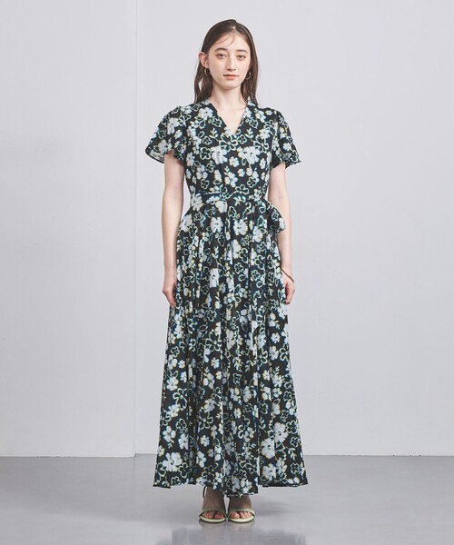 MARIHA フラワープリント ノースリーブ ロングワンピース　36サイズ MARIHA（マリハ）の「＜MARIHA＞マドモアゼル フラワープリント