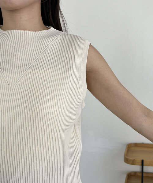 CAPRICIEUX LE'MAGE（カプリシューレマージュ）の「裾リブノースリニット（ニット/セーター・レディース・ベージュ/ホワイト系その他/ブラック・FREE）」の21枚目の写真