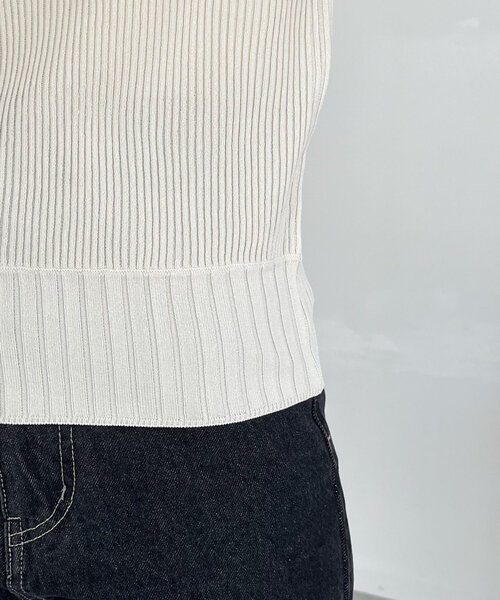 CAPRICIEUX LE'MAGE（カプリシューレマージュ）の「裾リブノースリニット（ニット/セーター・レディース・ベージュ/ホワイト系その他/ブラック・FREE）」の20枚目の写真