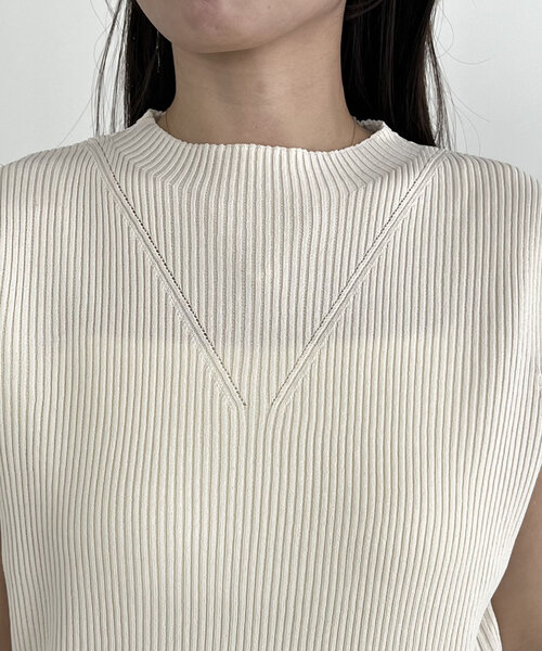 CAPRICIEUX LE'MAGE（カプリシューレマージュ）の「裾リブノースリニット（ニット/セーター・レディース・ベージュ/ホワイト系その他/ブラック・FREE）」の19枚目の写真