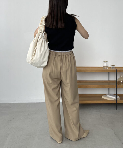 CAPRICIEUX LE'MAGE（カプリシューレマージュ）の「裾リブノースリニット（ニット/セーター・レディース・ベージュ/ホワイト系その他/ブラック・FREE）」の11枚目の写真