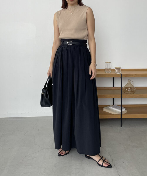 CAPRICIEUX LE'MAGE（カプリシューレマージュ）の「裾リブノースリニット（ニット/セーター・レディース・ベージュ/ホワイト系その他/ブラック・FREE）」の5枚目の写真