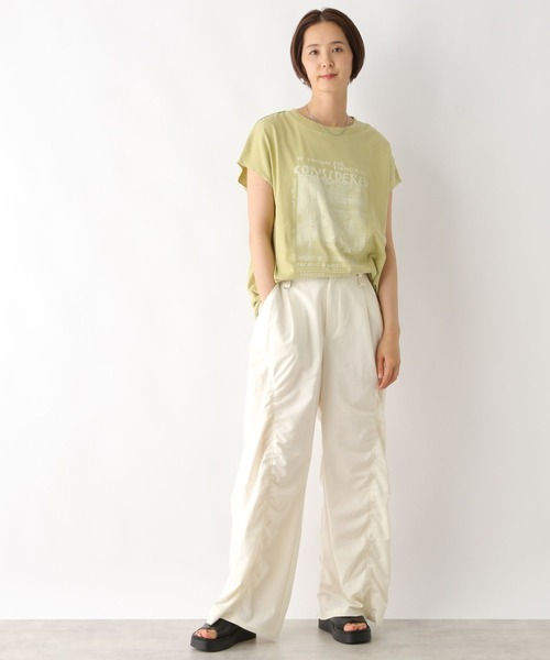 LEPSIM（レプシィム）の「フロントシャーリングパンツ　125829（その他パンツ・レディース・ブラック/アイボリー・FREE）」の5枚目の写真