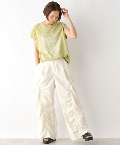 LEPSIM（レプシィム）の「フロントシャーリングパンツ　125829（その他パンツ・レディース・ブラック/アイボリー・FREE）」の7枚目の写真