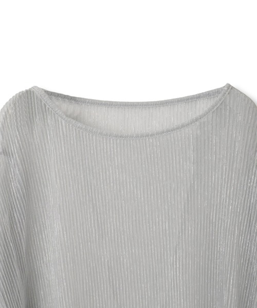 LAUTREAMONT(ロートレアモン)の「【一部店舗&WEB限定】ラメシアープリーツ半袖カットソー(Tシャツ/カットソー・レディース・ブラウン/オフホワイト/ブラック・9号)」の12枚目の写真