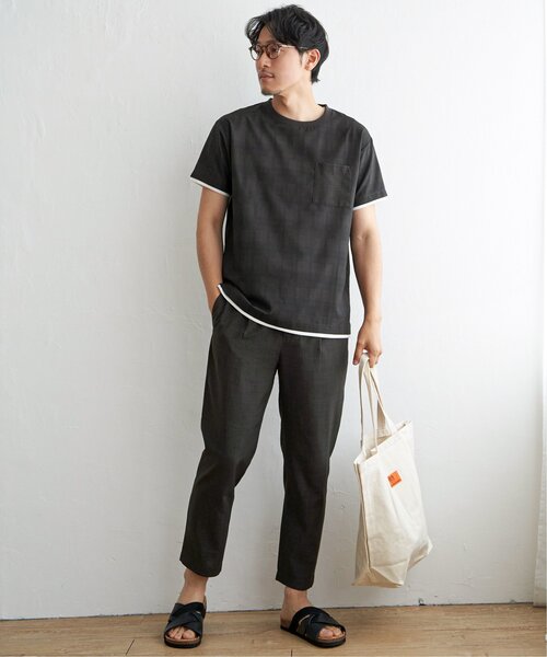 ikka(イッカ)の「【セットアップ対応】イージーケアリネンライクシャツT(Tシャツ/カットソー・メンズ・チャコールグレー/ワイン/グリーン/ネイビー/ベージュ・M/L/XL/S)」の10枚目の写真