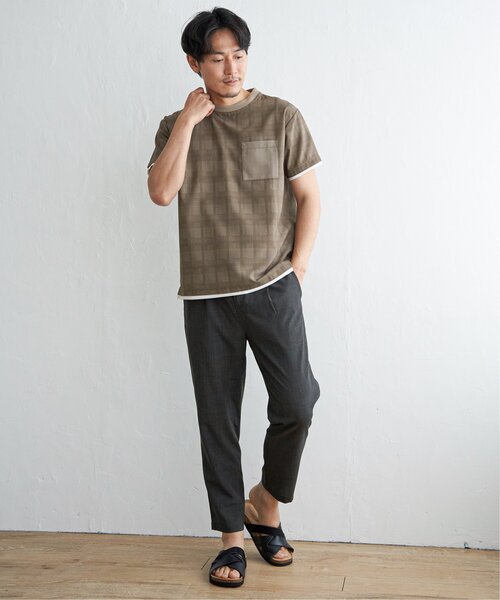 ikka(イッカ)の「【セットアップ対応】イージーケアリネンライクシャツT(Tシャツ/カットソー・メンズ・チャコールグレー/ワイン/グリーン/ネイビー/ベージュ・M/L/XL/S)」の16枚目の写真
