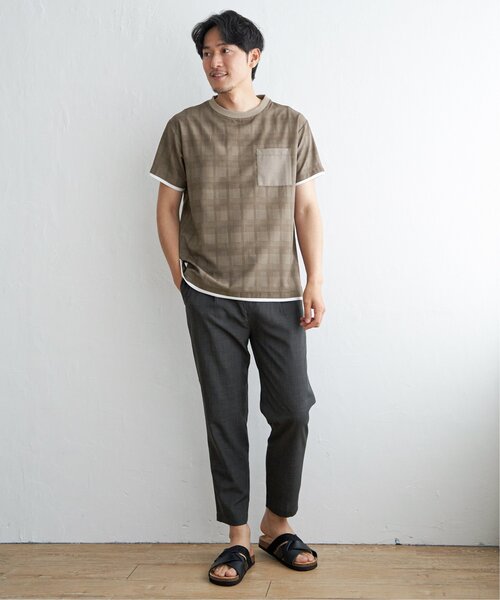 ikka(イッカ)の「【セットアップ対応】イージーケアリネンライクシャツT(Tシャツ/カットソー・メンズ・チャコールグレー/ワイン/グリーン/ネイビー/ベージュ・M/L/XL/S)」の17枚目の写真
