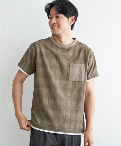 ikka(イッカ)の「【セットアップ対応】イージーケアリネンライクシャツT(Tシャツ/カットソー・メンズ・チャコールグレー/ワイン/グリーン/ネイビー/ベージュ・M/L/XL/S)」の20枚目の写真