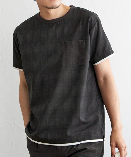 ikka(イッカ)の「【セットアップ対応】イージーケアリネンライクシャツT(Tシャツ/カットソー・メンズ・チャコールグレー/ワイン/グリーン/ネイビー/ベージュ・M/L/XL/S)」の2枚目の写真