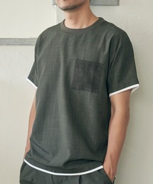 ikka（イッカ）の「【セットアップ対応】イージーケアリネンライクシャツＴ（Tシャツ/カットソー）」
