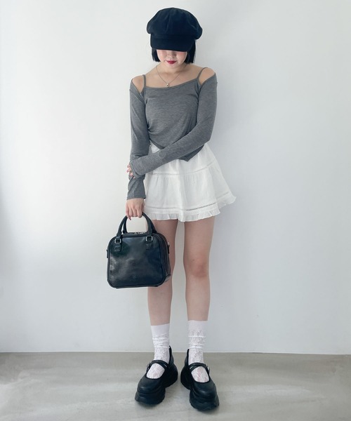 Heather（ヘザー）の「ボリュームキャスケット  138724（キャスケット・レディース・ブラック/ブラック系その他/アイボリー・ONE SIZE）」の7枚目の写真