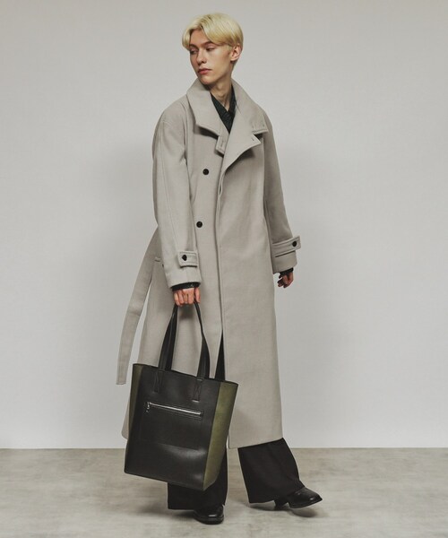 tk.TAKEO KIKUCHI（ティーケータケオキクチ）の「◆レザー調バーティカルトートバッグ（トートバッグ・メンズ・ブラック/ブラック系/ブラック系1・00）」の5枚目の写真