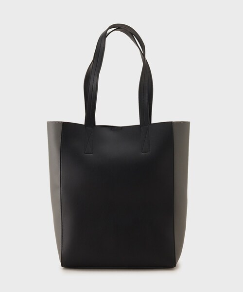 tk.TAKEO KIKUCHI（ティーケータケオキクチ）の「◆レザー調バーティカルトートバッグ（トートバッグ・メンズ・ブラック/ブラック系/ブラック系1・00）」の9枚目の写真