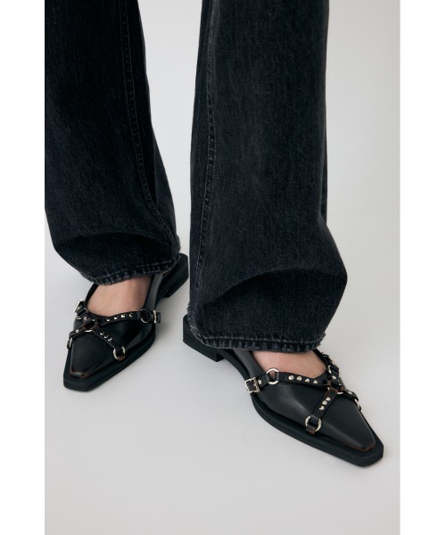 MOUSSY(マウジー)の「HARNESS SLINGBACK ミュール(パンプス・レディース・ブラック/ブラウン・SMALL/MEDIUM/LARGE)」の14枚目の写真