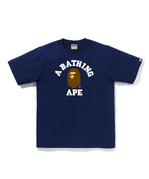 A BATHING APE(アベイシングエイプ)の「COLLEGE TEE(Tシャツ/カットソー・メンズ・ブルー/イエロー/オリーブ/グレー/ブラック/ベージュ/ネイビー/ホワイト・SMALL/MEDIUM/LARGE/X-LARGE/XX-LARGE/XXX-LARGE)」の6枚目の写真