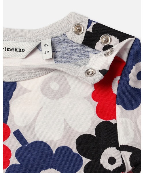 marimekko（マリメッコ）の「Unikko / Kids  co jersey i　rompers（ロンパース・キッズ・レッド系その他・80/62/68/74）」の3枚目の写真