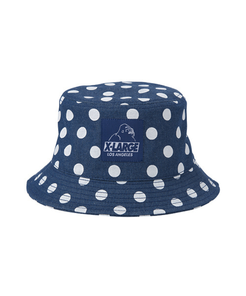 XLARGE KIDS（エクストララージキッズ）の「BUCKET HAT DOTS（ハット・キッズ・カモフラージュ/インディゴブルー・SMALL/MEDIUM）」の4枚目の写真