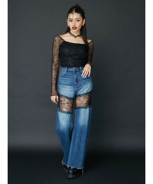 EVRIS（エヴリス）の「HEART CHOKERネックレス（ネックレス・レディース・ブルー/ブラック・FREE）」の13枚目の写真